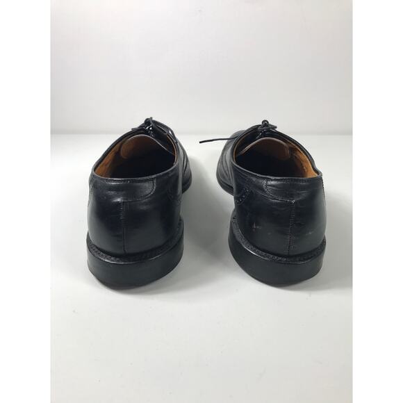 Allen Edmonds Men’s 9.5C Chester Black Leather Wingtip Oxford Dress Shoes - Picture 2 of 10